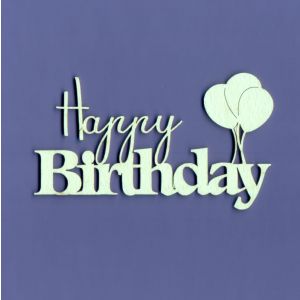 Tekturka Crafty Moly Napis G4 - Happy Birthday z balonami